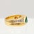 Gold 18k Yellow Gold Emerald and Diamond Ring, Size 6.25 For Sale - Image 8 of 14