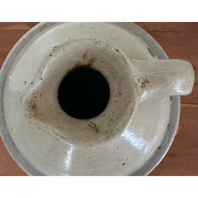 Sand Antique Late 19th Century Sand Colored American Stoneware Jug For Sale - Image 8 of 12