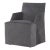 Tara Shaw for Century Furniture Stefano Skirted Chair - Charcoal Suede For Sale