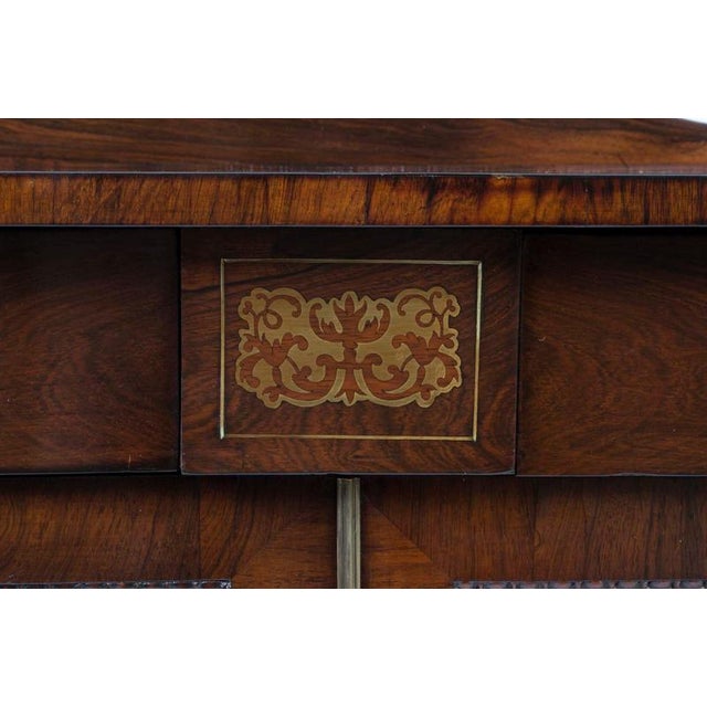 Metal Antique Regency Brass Inlaid Cabinet, 1820 For Sale - Image 7 of 18