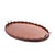 English Mahogany Oval Inlaid Serving Tray With Scalloped Gallery, C. 1800's For Sale - Image 9 of 15