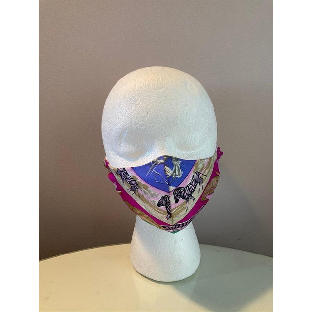 1980s Hermes Vintage Tropiques Silk Scarf Face Covering For Sale - Image 5 of 8