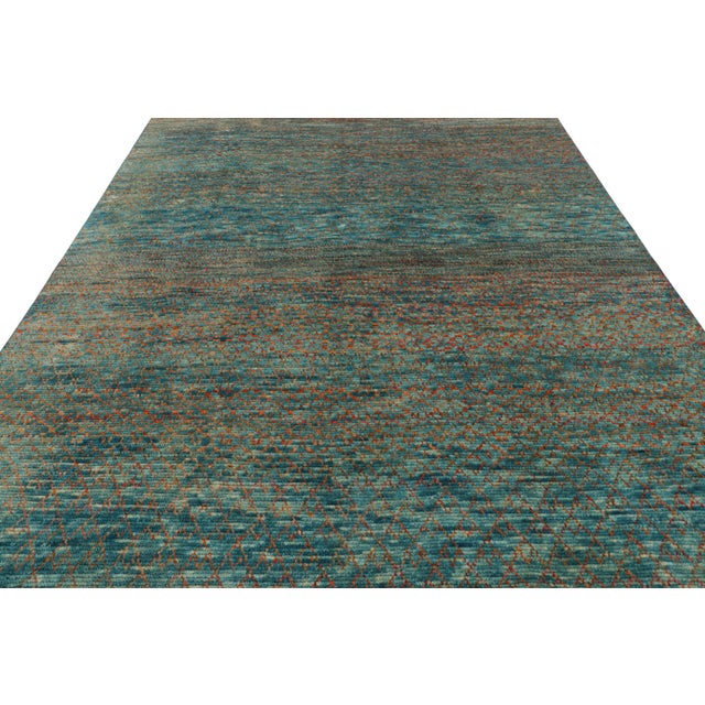 Rug & Kilim Rug & Kilim’s Contemporary Rug With Polychromatic Stripes and Geometric Patterns For Sale - Image 4 of 6