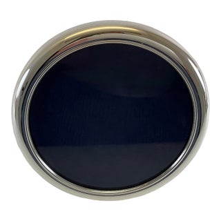 Quality Tarnish-Proofed Round Silver Plated Photo Frame, Plain For Sale