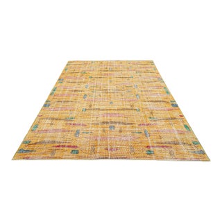 Vintage Zeki Muren Neo-Baroque Hand-Knotted Turkish Rug – Mid-Century Art Deco Statement 6′9″ × 9′8″ For Sale