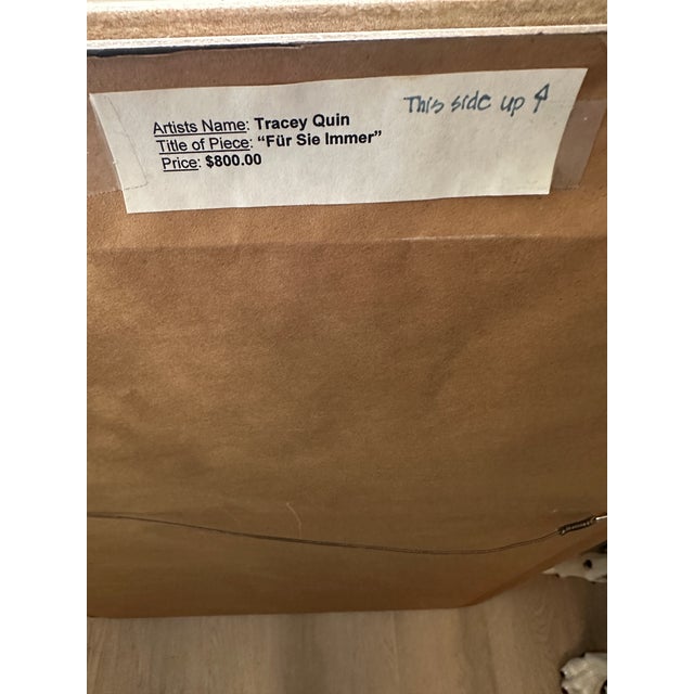 1990s Original Watercolor Painting Framed Art of a Woman’s Face, by Tracey Quin 41x29 For Sale - Image 5 of 7