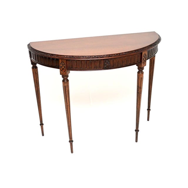 Antique Georgian Bow Front Console Table, 1900s For Sale - Image 9 of 9