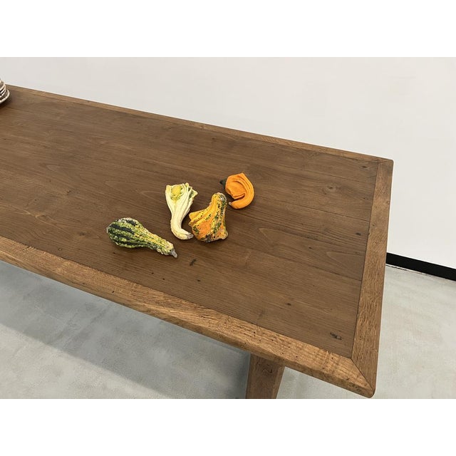Wood French Farm Table in Oak and Walnut, 1950s For Sale - Image 7 of 18