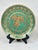 Stunning vintage Mottahedeh Gabriel Green Luncheon Plate. This porcelain collector plate features a trumpeting archangel...