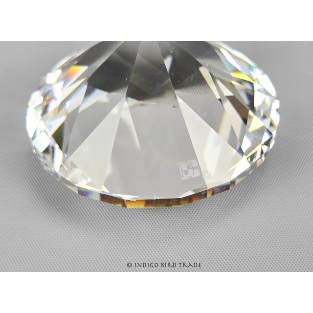 Swarovski Vintage Original Crystal Swarovski Signed Chaton Diamond on Mirrored Pedestal Display Stand For Sale - Image 4 of 7