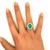 Green 4.32 Carat Colombian Emerald Diamond Platinum Halo Ring, GRS Certified, Size 5.75 For Sale - Image 8 of 8