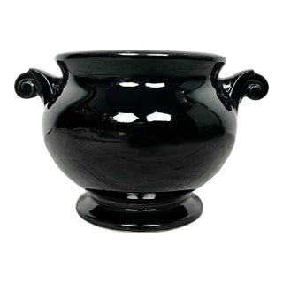 Vintage McCoy Black Ceramic Urn For Sale