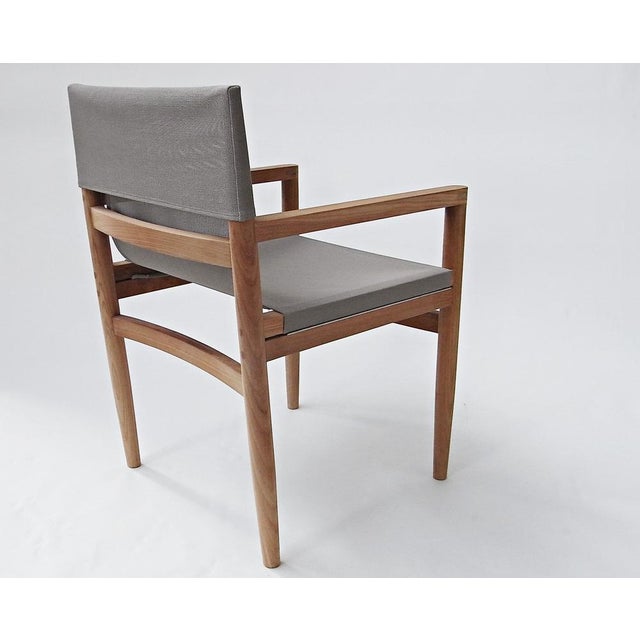 Goldenrod Road Garden Chair in Teak, Canatex with Velour Cushions by Rodolfo Dordoni for Roda, Italy, 2006 For Sale - Image 8 of 18