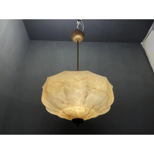 1940s Opaline Glass Pendant Light, 1940s For Sale - Image 5 of 8