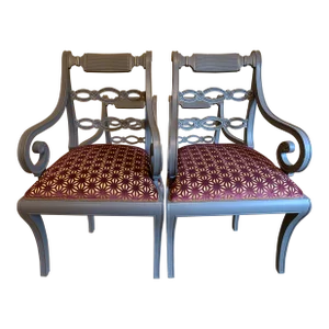 Maitland-Smith Accent Arm Chairs 20th Century Vintage - Robert Allen Upholstery