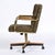 Wood Set of 3 Stoneville Brown Gold and Oak Swivel Armchairs on Casters For Sale - Image 7 of 17