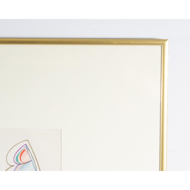 1980s 1983 “After the Storm” Abstract Mixed Media Drawing by Harry Hilson For Sale - Image 5 of 9