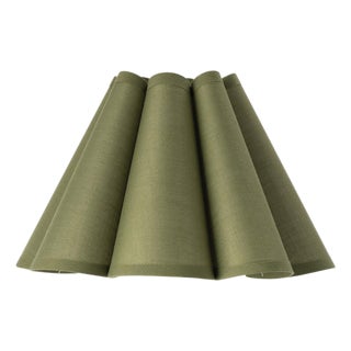 Polly Scalloped Shade, Olive For Sale