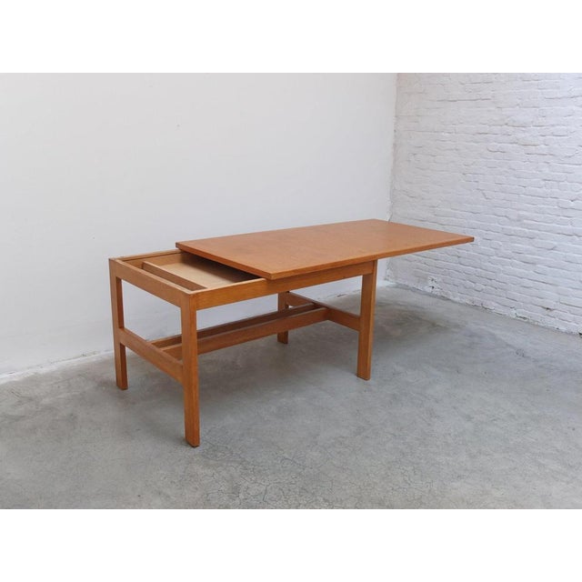 Extendable N-Line Dining Table in Oak by Gebroeders Neirinck, 1968 For Sale - Image 12 of 18