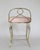 Vintage Pale Pink & Brass Vanity Seat / Stool / Chair For Sale In Milwaukee - Image 6 of 16