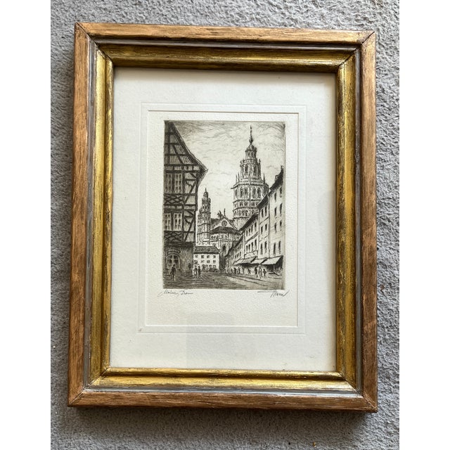 Black Atributed to Hans Kohl, Mainz, Dom, 1920, Etching For Sale - Image 8 of 8