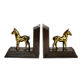 Art Deco Horse Bookends - a Pair For Sale