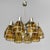 German Art Deco Chandelier in Yellow Glass and Metal, 1930s For Sale - Image 3 of 18
