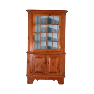 Country Pine Hand Crafted 2 Piece Corner Cabinet