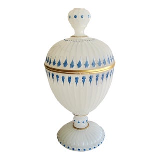 Early 19th Century French Opaline Desvignes Candy Dish For Sale