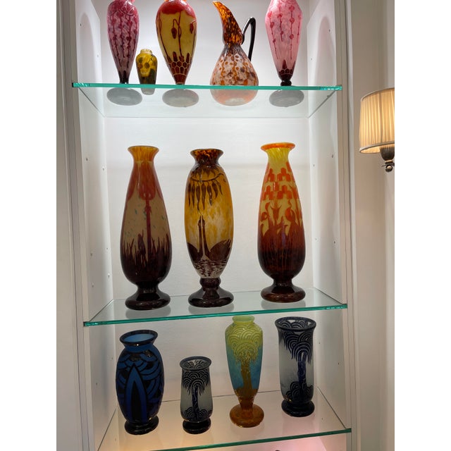 Le Verre Francais Art Deco Floral Vase | Chairish
