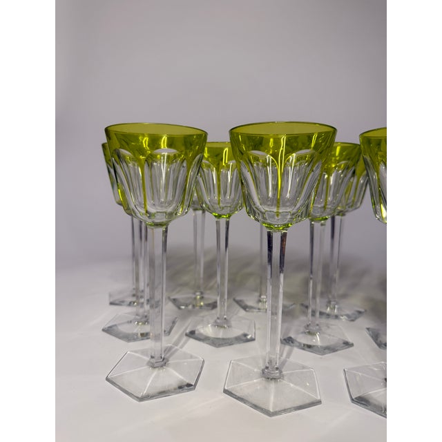 Early 20th Century Set of 12 Baccarat Rhine Crystal Glasses For Sale In Dallas - Image 6 of 7
