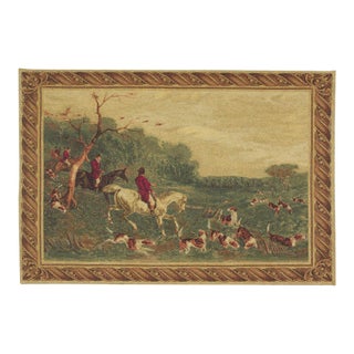 The English Hunt Loom Woven Tapestry - 92 X 136 Cm (3'0" X 4'6") - Requires Rod Size 4 For Sale