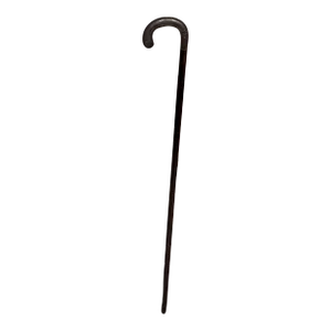 Art Deco Rosewood Walking Cane Sterling Crook Handle