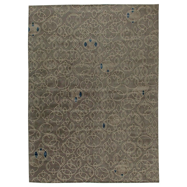 Modern Tibetan ‘Hummingbird’ Silk & Wool Rug by Doris Leslie Blau For Sale