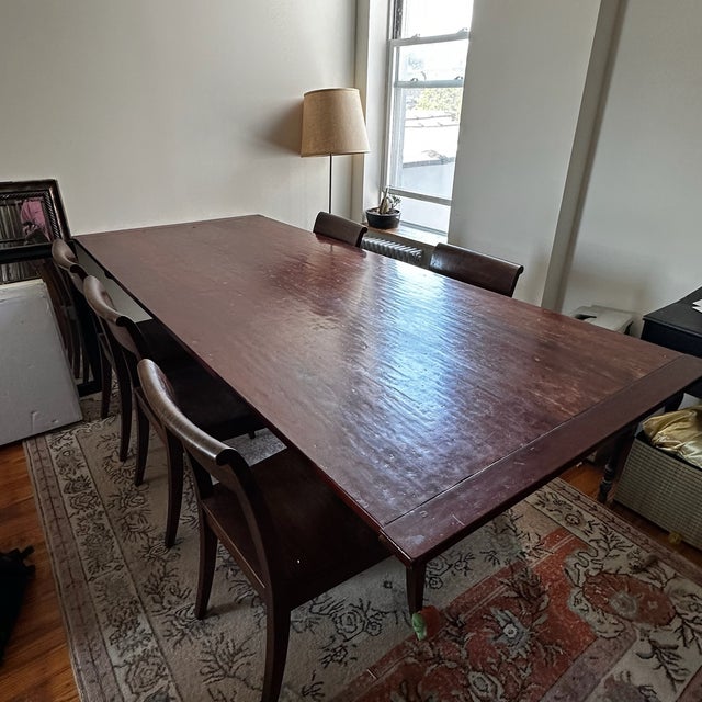 8' Solid Cherry Farmhouse Dining Table, Seats 8 Details: This farmhouse style table has served us well over the years and...