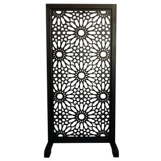 Vintage Large Moroccan Wood Ebony Panel For Sale