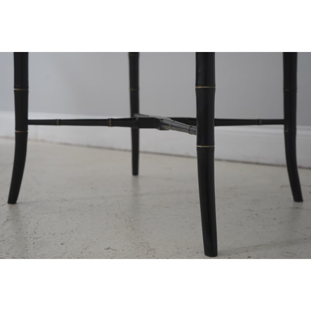 1980s Vintage Black and Gold Toleware Tray Top Table For Sale - Image 5 of 16