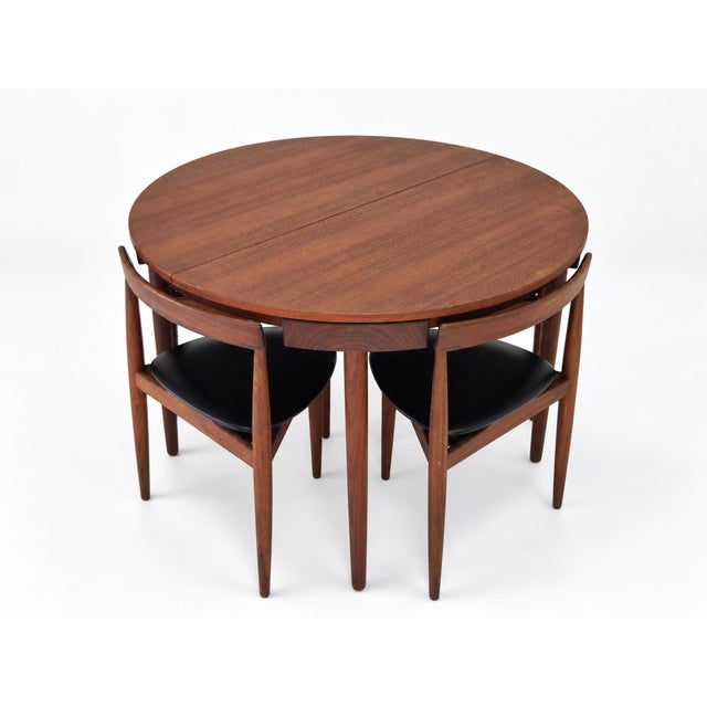 Round Extendable Dining Table and Chairs in Teak by Hans Olsen for Frem Røjle, Denmark, 1960s, Set of 5 For Sale - Image 12 of 18
