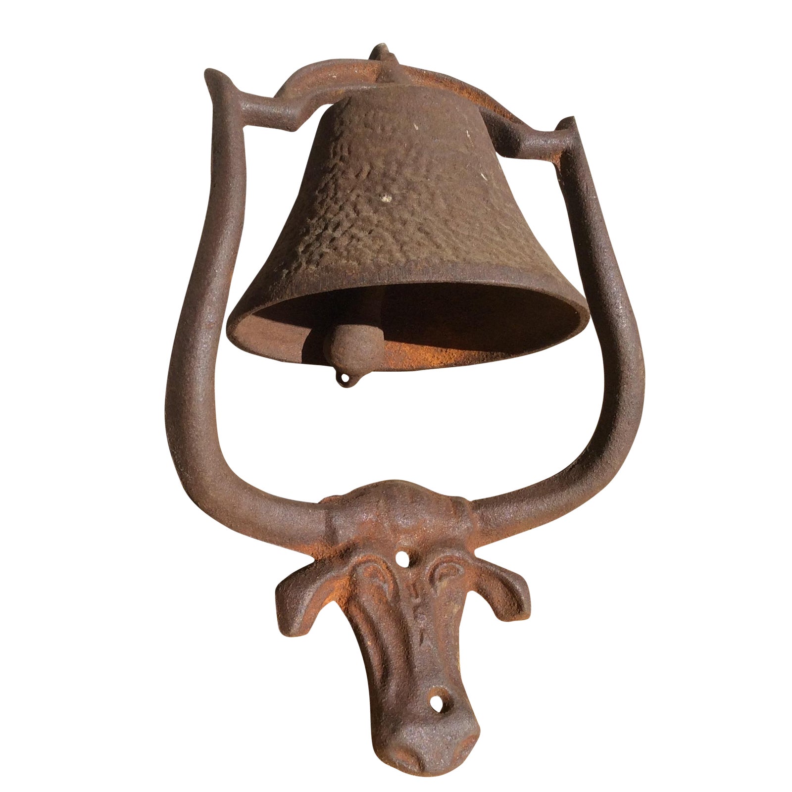 Vintage Cast Iron Steer Head Dinner Bell Chairish