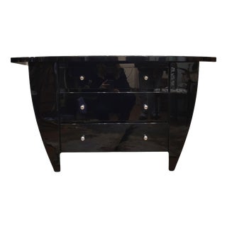 Vintage French Chest of Drawers in Lacquered Wood by David Lange, 1970s For Sale