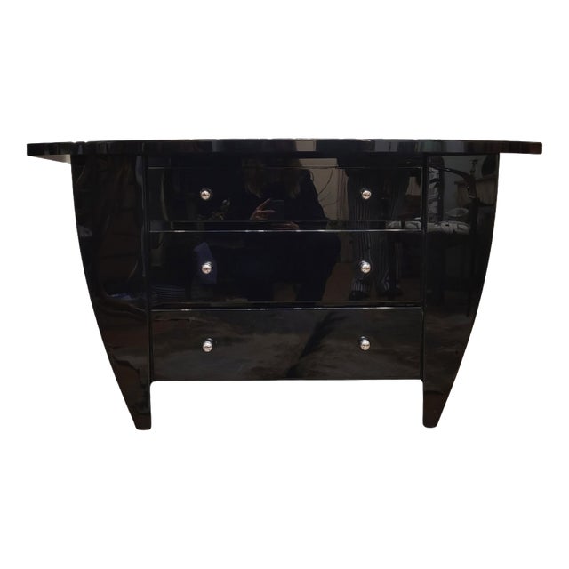 Vintage French Chest of Drawers in Lacquered Wood by David Lange, 1970s For Sale