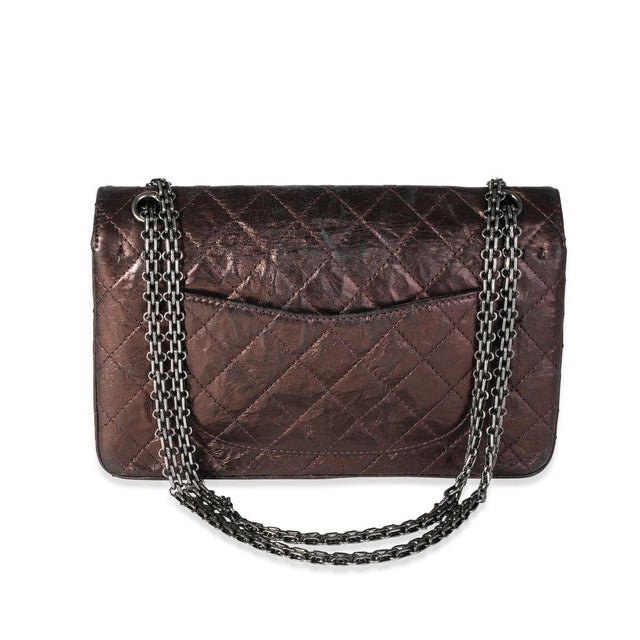Bronze Bronze Metallic Quilted 2.55 Reissue 226 Bag For Sale - Image 8 of 8