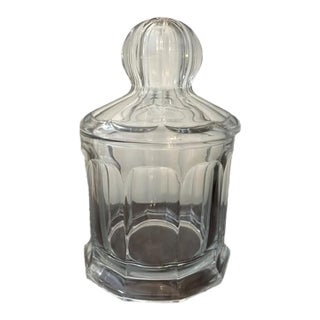 Mid 20c Heisey Colonial Clear Glass Fruit Jar/Canister For Sale
