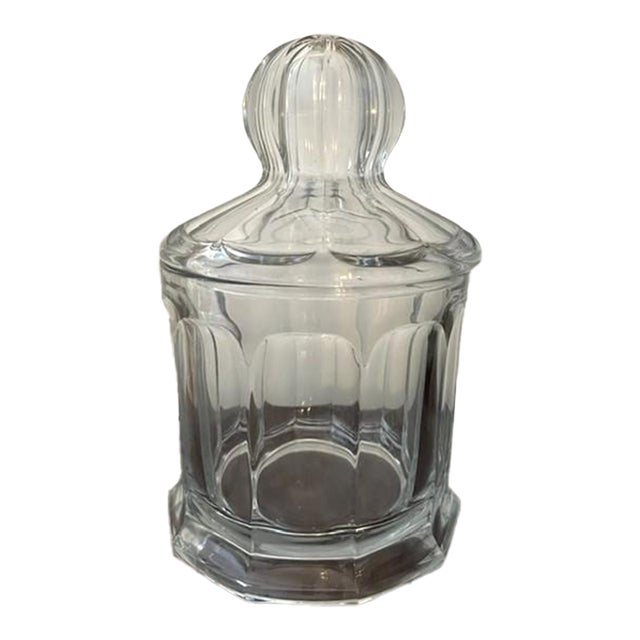 Mid 20c Heisey Colonial Clear Glass Fruit Jar/Canister For Sale