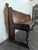 Art Deco Brasserie Bench in Oak and Burl Wood with Burgundy Imitation Leather Seat, 1930s For Sale - Image 6 of 11