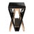 Black "Maschera" Barstool With Bronze and Stainless Steel, Hand Crafted For Sale - Image 8 of 8
