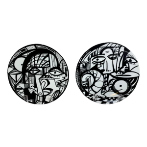Pair of Limited Edition Limoges Porcelain Plates, James Peter Henry for TableArt