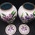 Late 20th Century Pair of Vintage Cloisonné Enamel Iris Floral Lidded Jars / Tea Caddies For Sale - Image 5 of 15