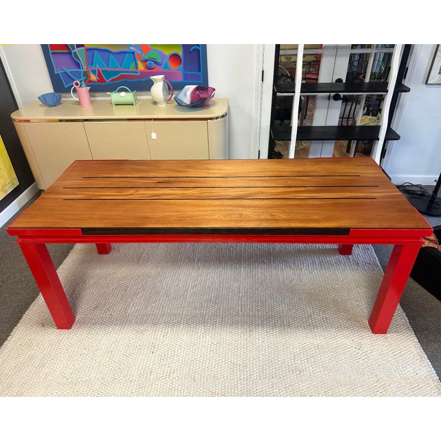 Early 21st Century "Girder Dining Table" Mahogany Wenge Steel Table by Ben Schmitt For Sale - Image 5 of 6