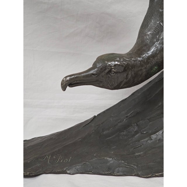 Bronze Albatross Bronze Sculpture, by French Artist Maximilien Fiot (1886-1953) For Sale - Image 8 of 13